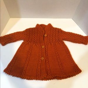 Toddler children vintage hand crochet sweater